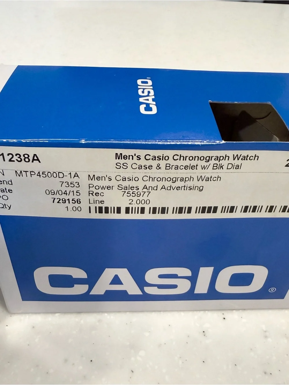 NWT Men's Casio Chronograph Pilot Slide Rule Bezel Watch - Picture 6 of 6